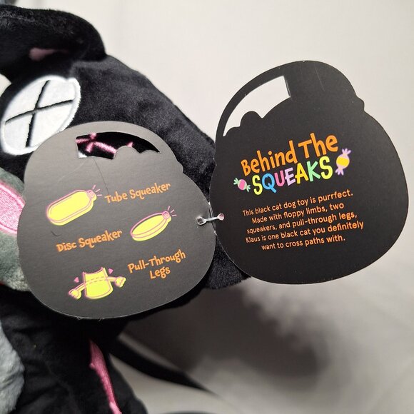 NWT Bark Klaus the Black Cat Dog Toy M-L - Picture 5 of 5